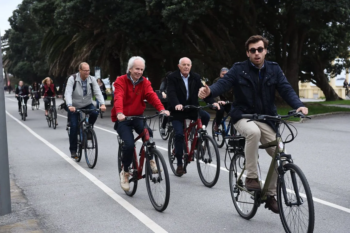 city tour in bicycle lane