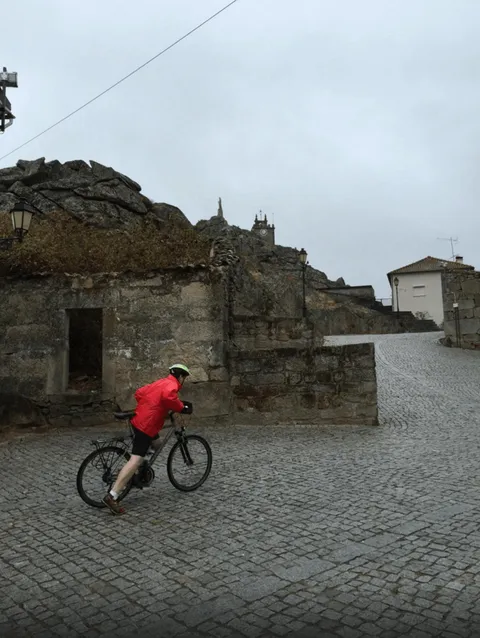 going up on a climb in douro valley