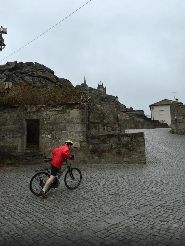 going up on a climb in douro valley