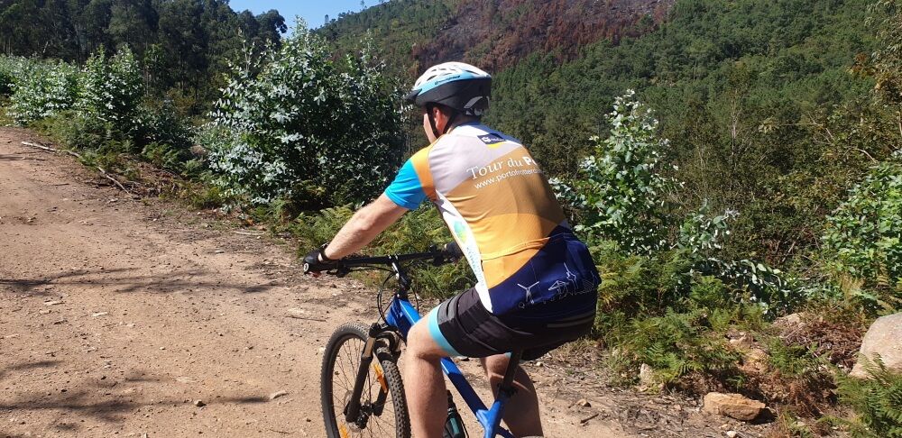 Mountain bike tour on off-road trails near Porto