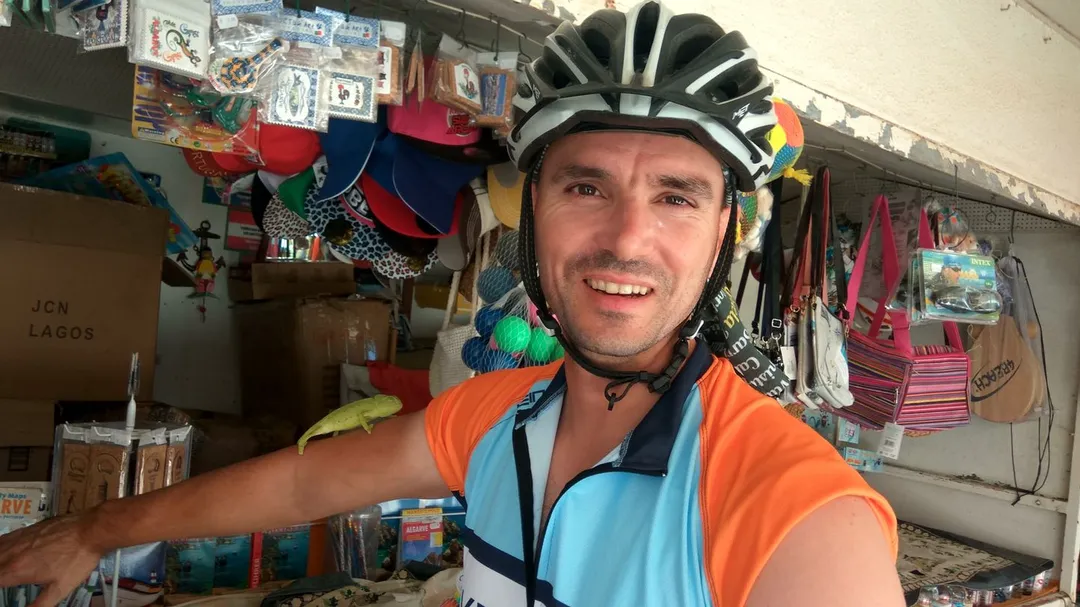 picture in sagres with animal - Top Bike Tours Portugal